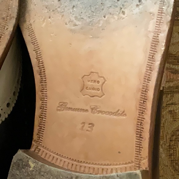 Genuine Crocodile Belvedere Mens Size 13 - Picture 6 of 14